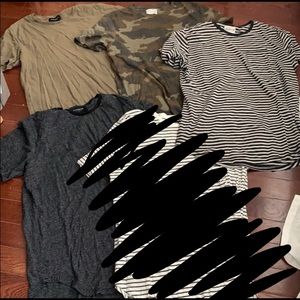 lot of 4 pacsun scalloped t shirts